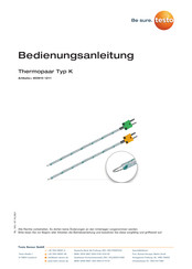 testo Thermopaar K Bedienungsanleitung