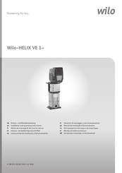 Wilo HELIX VE 1-Serie Einbau- Und Betriebsanleitung