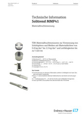 Endress+Hauser Solitrend MMP41 Technische Information