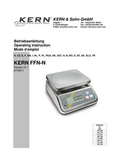 KERN FFN 15K2IPN Betriebsanleitung