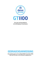 Deus airmed GT1100 Gebrauchsanweisung