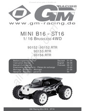 GM-Racing 90153.RTR Bedienungsanleitung