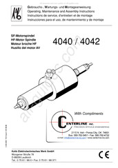 KaVo 4040 Gebrauchs-, Wartungs- Und Montageanleitung