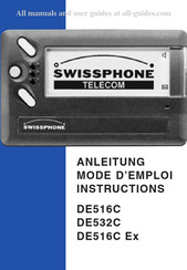 Swissphone Telecommunications DE532C Anleitung