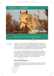 VOSS.farming 45478 Montage- Und Gebrauchsanleitung