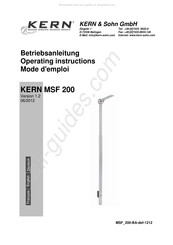 Kern MSF 200 Betriebsanleitung