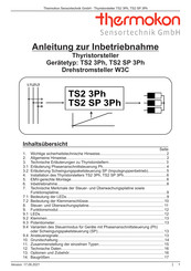 Thermokon TS2 SP 3Ph Anleitung Zur Inbetriebnahme