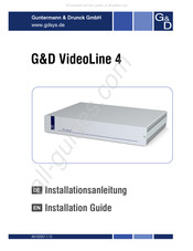 Guntermann & Drunck VideoLine 4 Installationsanleitung