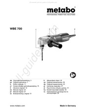 Metabo WBE 700 Originalbetriebsanleitung