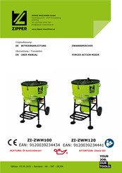 Zipper Maschinen ZI-ZWM100 Betriebsanleitung