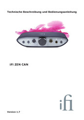 ifi ZEN CAN Technische Beschreibung Und Bedienungsanleitung