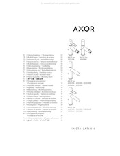 Axor Uno 38032 Serie Gebrauchsanleitung, Montageanleitung