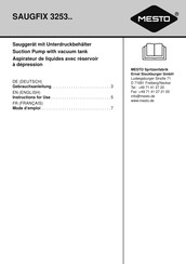 Mesto SAUGFIX 3253-Serie Gebrauchsanleitung