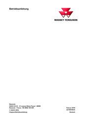 AGCO Massey Ferguson MF 4709 Betriebsanleitung