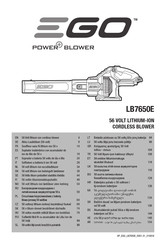 Ego Power+ LB7650E Bedienungsanleitung