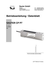 Sauter CP P7-Serie Betriebsanleitung