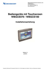 Wachendorff WBGCE070 Installationsanleitung
