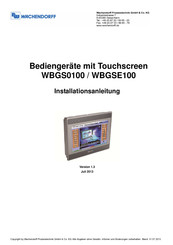 Wachendorff WBGS0100 Installationsanleitung