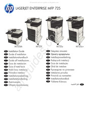 HP LaserJet Enterprise MFP M725 Installationshandbuch