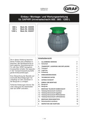 Graf SAPHIR 600 L Einbau-/ Montage-/ Und Wartungsanleitung