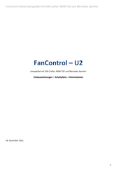 TEC Electronics FanControl-U2 Einbauanleitungen