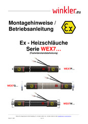 winkler WEX7G-Serie Montagehinweise Und Betriebsanleitung