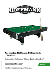 Automaten Hoffmann Club Pro Aufbauanleitung