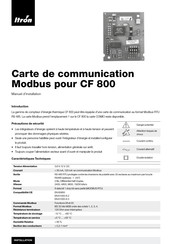 ITRON CF 800 Installations- Und Bedienungsanleitung