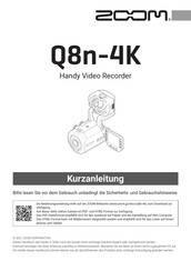 Zoom Q8n-4K Kurzanleitung