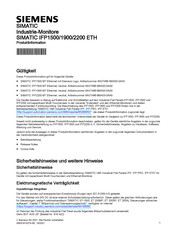 Siemens SIMATIC IFP1500 ETH Produktinformation