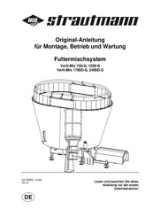 Strautmann Verti-Mix 2400D-S Anleitung Für Montage, Betrieb Und Wartung