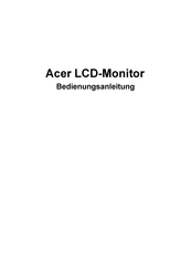 Acer Predator X34GSbmiipphuzx Bedienungsanleitung