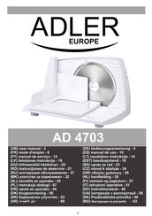 Adler europe AD 4703 Bedienungsanweisung