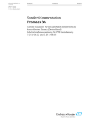 Endress+Hauser Promass 84 Nachschlagewerk
