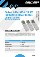 acomax FX-H 461 Technische Dokumentation