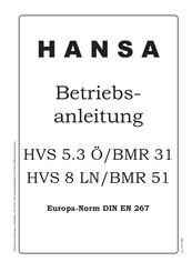 Hansa HVS 5.3 Betriebsanleitung