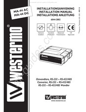 Westermo MA-44 AC Installationsanleitung