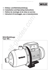 Wilo MultiCargo MC 605 Einbau- Und Betriebsanleitung