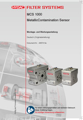 HYDAC FILTER SYSTEMS MetallicContamination Sensor MCS 1000 Montage- Und Wartungsanleitung