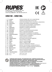 Rupes HR81ML Betriebs- Und Instandhaltungsbuch