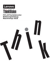 Lenovo ThinkVision P27u-20 Bedienungsanleitung