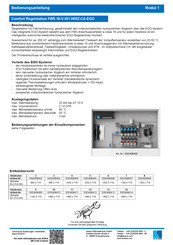 Strawa Comfort Regelstation FBR-18-V-W1-WMZ-CA-EGO Bedienungsanleitung