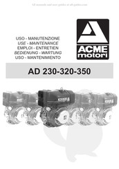 ACME motori AD 350 Bedienung Und Wartung