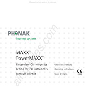 Phonak MAXX Gebrauchsanweisung