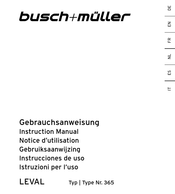 Busch+Müller LEVAL 365 Gebrauchsanweisung