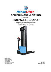 HanseLifter IMOW-EDS Serie Bedienungsanleitung