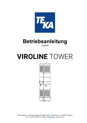 Teka VIROLINE TOWER Betriebsanleitung