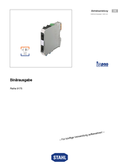 Stahl 160420 Betriebsanleitung