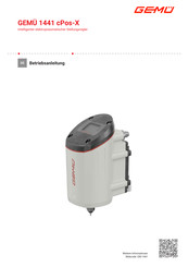 Gemü 1441 cPos-X Betriebsanleitung