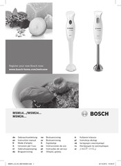 Bosch MSM14 Serie Gebrauchsanleitung